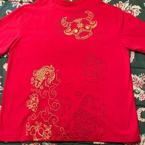 Disney Parks Lunar New Year oversized Tshirt with ALL OVER DESIGN 100% cotton XL
